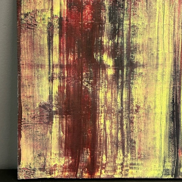 Original Abstract Painting On Reclaimed Wood 12” X 12 “ X 1” A Walk Through Time - Picture 2 of 14